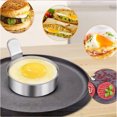 thumbnail image 4 of THLKIF 4Pcs Round Egg Cooker Ring - Omelet Maker Mini Pancake Ring Molds for Cooking Molds Round Shapesr - Stainless Steel Pancakes for Breakfast Egg Fryer Mini Cooking Rings, 4 of 8
