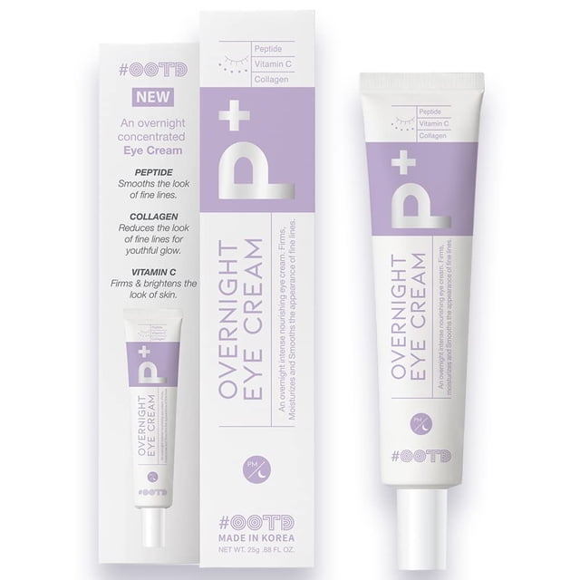 #OOTD Crema para ojos para ojeras, hinchazón y bolsas, arrugas antienvejecimiento, crema coreana, péptido, vitamina C, colágeno, vegano, tratamiento debajo de los ojos, 25 g