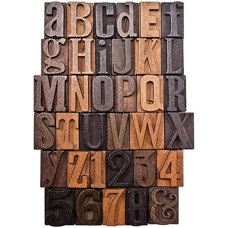 Idea-Ology Letterpress, 1", 35pk, Wood