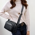 thumbnail image 4 of Bolso Crossbody DQrwqpou Mujer Casual PU Elegante Pequeño Monedero Cuadrado negro, 4 of 9