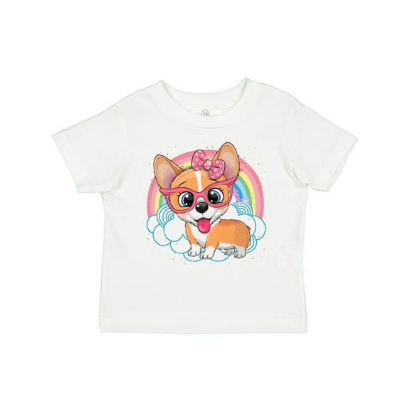 Inktastic Corgi Dog Lover Rainbow Girls Toddler T-Shirt