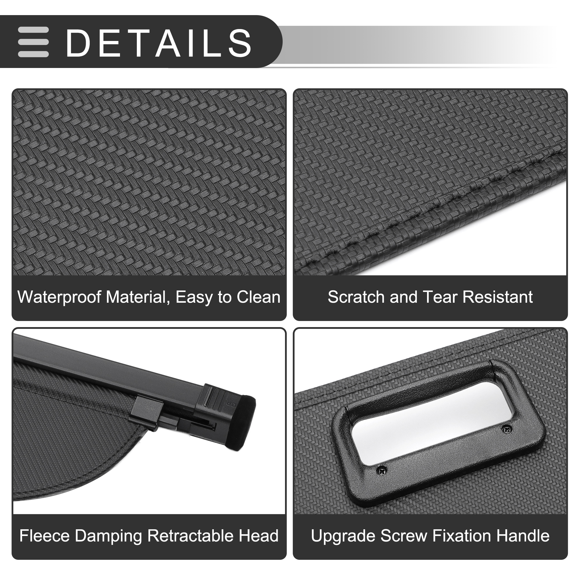Unique Bargains Retractable Cargo Cover for Subaru Crosstrek 2024 Trunk Privacy Shield