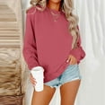 thumbnail image 4 of BODOAO Sweatshirts for Women Hoodies Crew Neck Oversized Long Sleeve Fall Pullover Sweaters Graphic Printed Pullover Top Comfy Fall Winter Outfits Clothes 2025 Fashion Watermelon Red M, 4 of 6