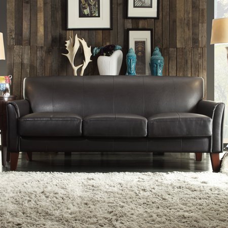 Tribeca Faux Leather Sofa - Walmart.com