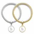 thumbnail image 1 of Up Gesture Line Drawing Pattern Lover Bracelet Bangle Pendant Jewelry Couple Chain, 1 of 3