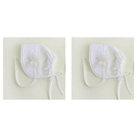 

2pcs Newborn Infant Beach Bucket Hat Baby Girl Boy Sun Summer Pure Color Cap Lace Bonnet