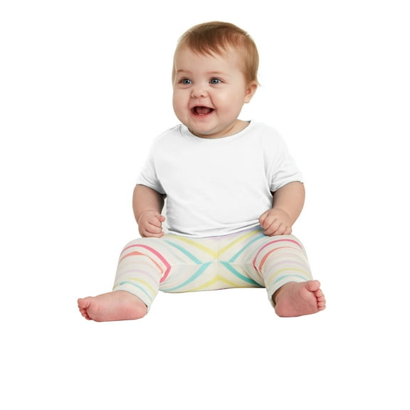 Rabbit Skins Infant 100% Cotton Jersey Short Sleeve Tee, White, 12 Months