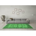 thumbnail image 3 of Ahgly Company Machine Washable Indoor Rectangle Oriental Emerald Green Traditional Area Rugs, 7' x 9', 3 of 4