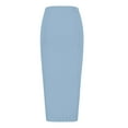thumbnail image 6 of JGGSPWM Womens High-Waist Ribbed Midi Skirt Versatile Fashion Leisure Home Resort Beach Mid Length Skirts Sky Blue M, 6 of 6