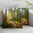 thumbnail image 3 of Chilfamy Sunny Forest Pillow Covers for Couch Sofa Indoor Outdoor - Square Pillow Case 1PC 24x24in, 3 of 5