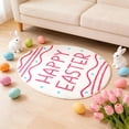 thumbnail image 4 of Easter Egg Shape Floor Mat for Bedroom Porch Hallway Dorm Decorative Polyester Entry Rug 23x15 Inch Non-Slide Home Welcome Mat, 4 of 9