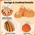 thumbnail image 3 of TETOU 3 PCS Fall Decorations for Home,Wooden Pumpkin Fall Decor  for Autumn Thanksgiving Table Tiered Tray Mantel Shelf Office Decorations (Orange), 3 of 9