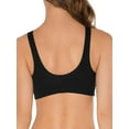 thumbnail image 3 of Fruit of the Loom Front Close Builtup Women's Sports Bra, Sand/Black (2-pack), 3 of 5