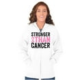 thumbnail image 3 of Stronger Than Breast Cancer Warrior Zip Hoodie Sweatshirt Women Brisco Brands M, 3 of 6