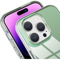 thumbnail image 4 of Compatible with iPhone 14 Pro Case Glossy Hard Electroplating Case Cute Women Girls Makeup Mirror Case Slim Soft Bumper Camera Lens Protection Screen Protector Shockproof Cover, Green, 4 of 6