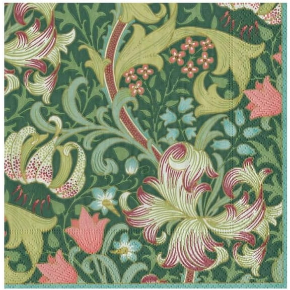 Golden Lily Forest Cocktail Napkins