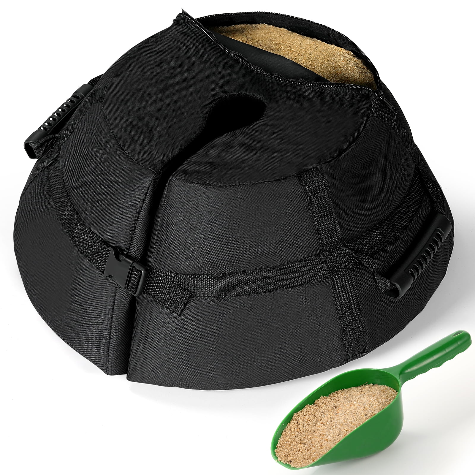 SUNCHARM Patio Umbrella Weights Bag,Round Sandbag Weights for Umbrella