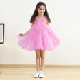 thumbnail image 6 of TAIAOJING Summer Girls Suspender Mesh Dress Pure Color Children Summer Tulle Party Princess Dress Fluffy Casual Dresses For 6-7 Years, 6 of 8