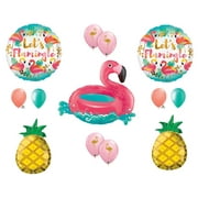 C & S PARTY SUPPLY Let's Flamingle Flamingo Pineapple Pool RAFT Party Balloons Decoration Supplies