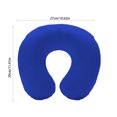 thumbnail image 3 of Wovilon Inflatable Travel Neck Pillow for Airplane Train Car Washable Pillowcase U Shaped Office Napping Pillow, Blue, 3 of 6