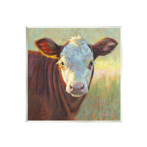 Brown Rural Wildlife Cattle Animals & Insects Painting Unframed Art Print Wall Art