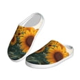 thumbnail image 2 of Haiem Sunlit Sunflower Field Print Women's Fuzzy Memory Foam House Slipper Cozy Home Footwear Non-slip Winter Slippers-40/41, 2 of 7