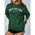 thumbnail image 4 of xiaxaixu Women's Loose Sweatshirt T-Shirts à Manches Longues Col Rond Imprimé Lettre Automne Hiver, 4 of 9