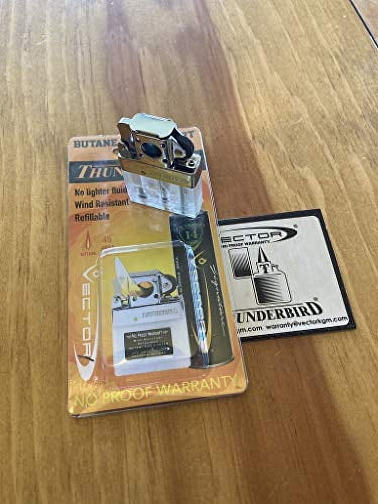Thunderbird Butane 45 Degree Soft Flame Flip Top Pipe Lighter Insert