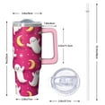 thumbnail image 2 of Halloween Tumbler, Pumpkin Spider Cup 30oz with Handle and Straw, Spooky Insulated Water Bottle Gift, 2 of 5