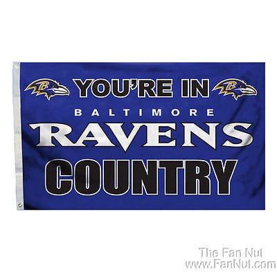 QIFEIHA Drapeau des Corbeaux de Baltimore Bannière Drapeau 3x5 Pieds
