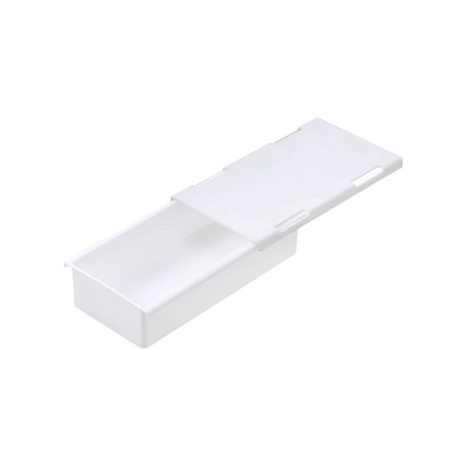 Cajón de oficina extraíble para montar en la pared, caja de almacenamiento de papelería debajo de la mesa, caja de almacenamiento de escritorio de computadora invisible sin perforaciones