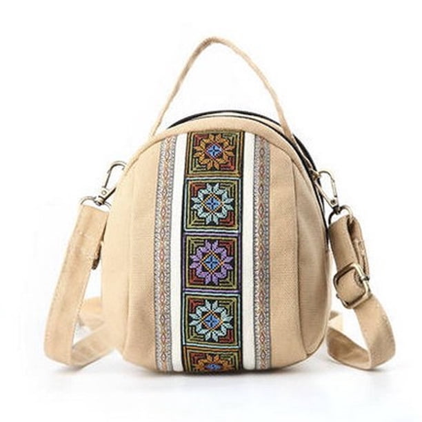 Mini monedero de un solo hombro, bolso cruzado de lona de moda, bolso de mujer sencillo bordado tipo: estilo 2;