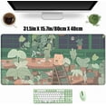thumbnail image 2 of Kawaii Bear Mouse Pad XL Anime-31.5x15.7in-Green Desk Pad-Cute Plant Keyboard Mat-Korean Office Stuff-for Office Gaming Work, 2 of 6
