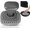 Gray, variant on Cast Iron Scrubber, Cast Iron Cleaner with Pan Scraper, Chainmail Scrubber for Cleaning Dishes, Stock Pots, Pans, Griddles, Grills - Dish Scouring Pad Dishwasher Safe Cleaning Kit, Black
