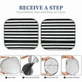 thumbnail image 6 of Haiem Black And White Stripes Car Windshield Sun Shade (2 Pieces) Foldable Windshield Sun Shade Car Accessories for Truck SUV Pickup-Small, 6 of 7