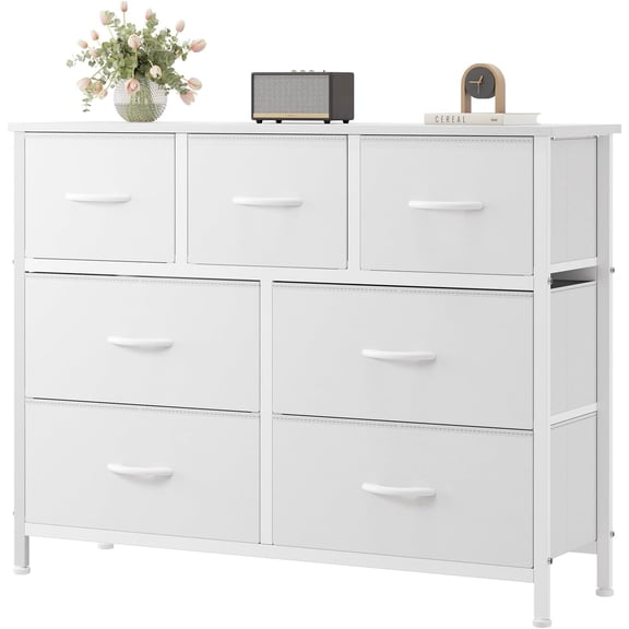7 Drawer Fabric Dresser, Storage Tower for Bedroom and Closet