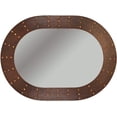 thumbnail image 2 of 35'' Hand Hammered Oval Copper Mirror with Hand Forged Rivets, 2 of 2