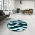 thumbnail image 3 of Ahgly Company Indoor Rectangle Patterned Deep Teal Green Area Rugs, 2' x 4', 3 of 6