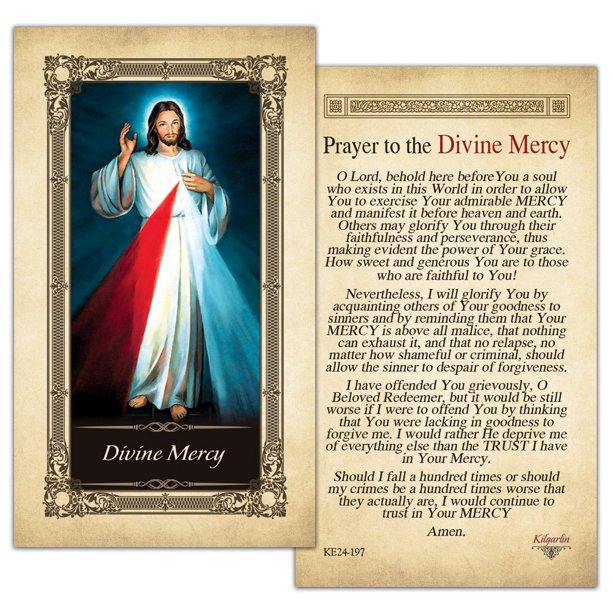 Divine Mercy Prayer Card Walmart Com Walmart Com