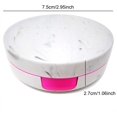 thumbnail image 2 of Fashion Marble Contact Lens Case Portable Contact Lens Box Kit with Mirror (Round) (Rose Red), 2 of 4