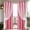 Pink#3125, variant on Violete 84in Double Layer Star Lace Blackout Curtain, 2-in-1 Sheer Star Pattern with Blackout Liner, Thermal Insulated Polyester Panel for Bedroom or Living Room