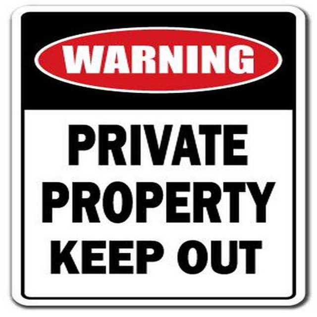 SignMission Keep Out Keepout Z-Private 8 x 12 Po Décalque - Propriété Privée Parking - Pas d'Intrusion Rester Dehors