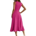 thumbnail image 4 of LISTHA Cocktail Party Dresses for Women Formal Casual Sundress 2025 Ruffle Mermaid Cocktail Dresses Hot Pink M, 4 of 4