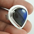 thumbnail image 2 of Labradorite Healing Stones Band Ring, Solitaire Ring, Gifts Ring For Mom, Blue Fire Ring, Friendship Gifts, Statement Vintage Ring, Mothers Day Gifts (Labradorite, Size 7), 2 of 3