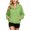 Mint Green, variant on Women's Fleece Quarter Snap Pullover Long Sleeve Oversized Loose Fit Casual Warm Fall Winter Sweatshirt Jacket with Pockets Drawstring Hem Yellow