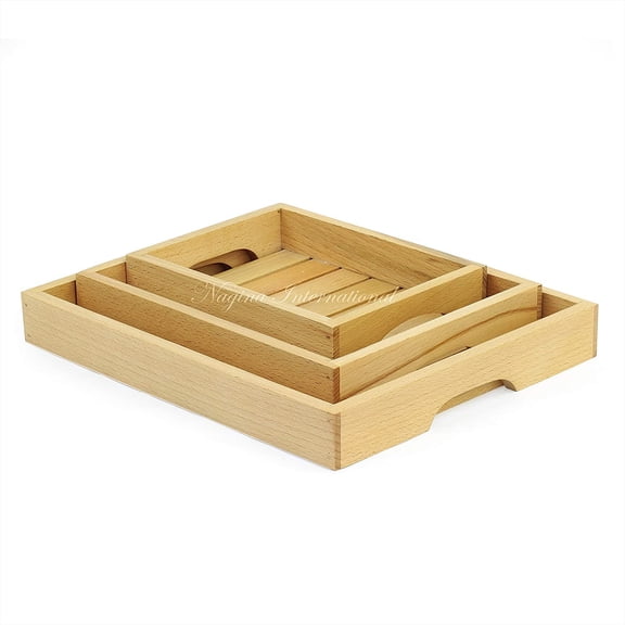 Hand Crafted Premium Steamed Beech Wooden Tray | Stylish Kitchen Decor | Food Serving Tray | Dinner Cart | Nagina International