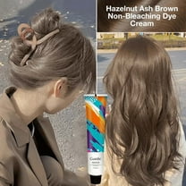 Fankiway Hazelnut Ash Brown Non-Bleaching Dye Cream, Natural Plant Fruit Hair Dye Cream, Natural Hair Color Dye Essence, Dyeing Cream For Men and Women All Hair Types