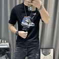 thumbnail image 4 of Camiseta de anime para hombre, estampado gráfico, dibujos superiores, ropa, camisetas para hombre Katoen, ropa de calle, acuarela, venta al por mayor, XL, gótica, grunge, 4 of 4