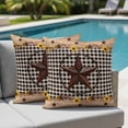 thumbnail image 4 of Set of 2 Texas Star Pillow Covers 18x18 Inch, Country Star Sunflower Vintage Plaid Wood Grain Decorative Throw Pillow Cases Cotton Cushion Covers for Sofa Couch Bed Living Room Bedroom Home Decor, 4 of 9