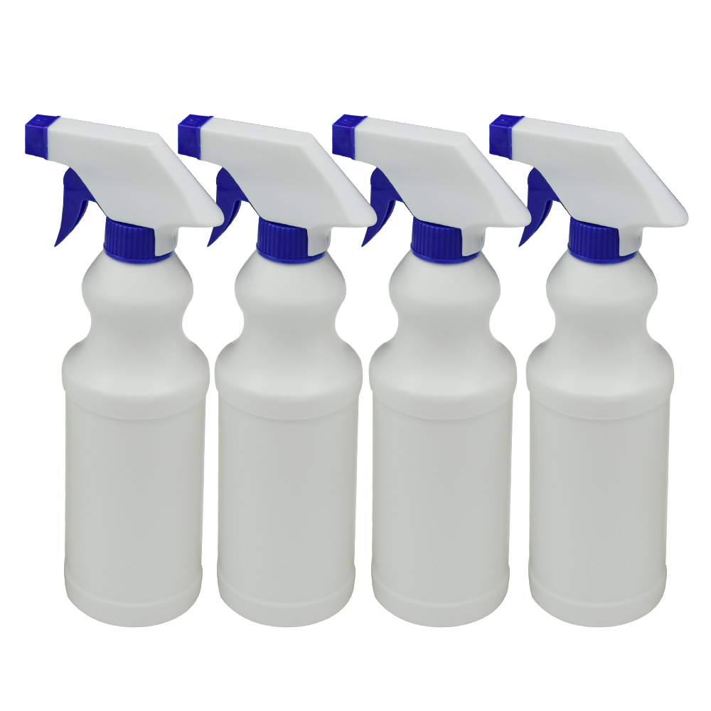 Reactionnx 4 Pack Plastic Spray Bottles, 17 oz Empty LeakProof